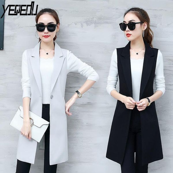 women's vests #0702 spring autumn elegant sleeveless jacket suit vest women long plus size 3xl slim waistcoat female blazer black/grey, Black;white
women's vests #0702 spring autumn elegant sleeveless jacket suit vest women long plus size 3xl slim waistcoat female blazer black/grey, Black;white