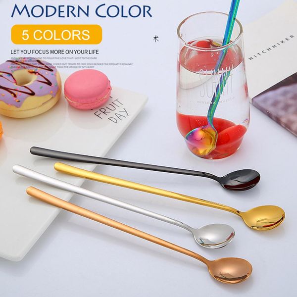 round head long handle spoon colorful stainless steel coffee spoon fruit teaspoon dessert scoops kitchen gadget tool h jllawu
round head long handle spoon colorful stainless steel coffee spoon fruit teaspoon dessert scoops kitchen gadget tool h jllawu