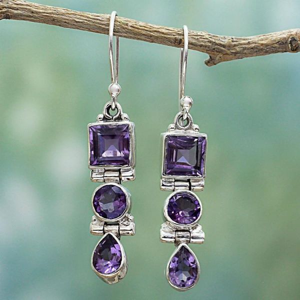 hoop & huggie charm lavender zircon earrings europe and the united states long ear pendant ornament metal water drop, Golden;silver
hoop & huggie charm lavender zircon earrings europe and the united states long ear pendant ornament metal water drop, Golden;silver