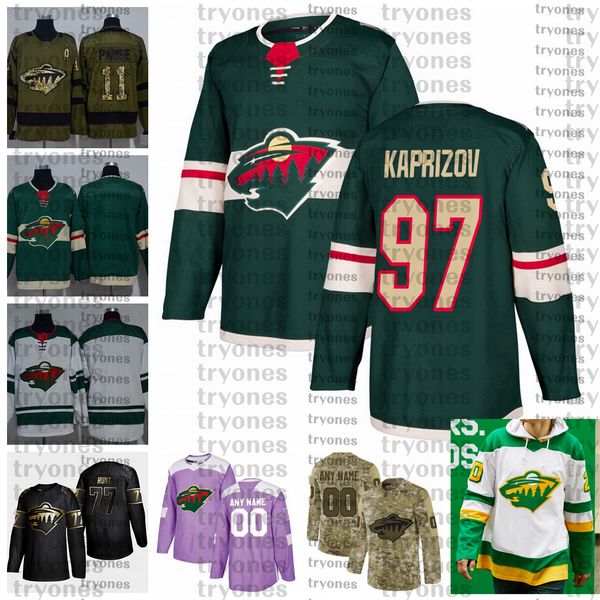 2021 reverse retro customize #97 kirill kaprizov minnesota wild hockey jerseys golden edition camo veterans day fights cancer custom shirts, Black;red
2021 reverse retro customize #97 kirill kaprizov minnesota wild hockey jerseys golden edition camo veterans day fights cancer custom shirts, Black;red