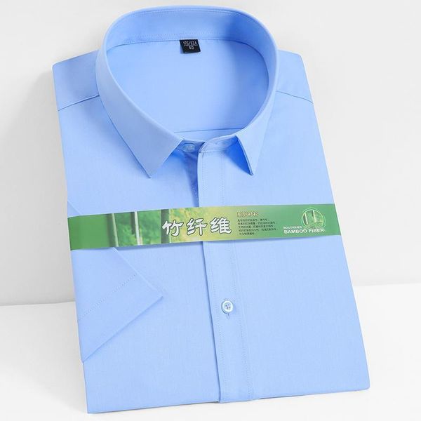 men's casual plaid short sleeve striped dress shirt comfortable stretch bamboo fiber standard-fit work office easy-care shirts, White;black 
men's casual plaid short sleeve striped dress shirt comfortable stretch bamboo fiber standard-fit work office easy-care shirts, White;black