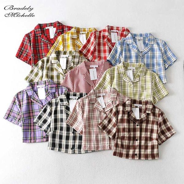 2020 summer women vintage elegant button up crop short-sleeve turn-down collar blue crop shirt1, White
2020 summer women vintage elegant button up crop short-sleeve turn-down collar blue crop shirt1, White