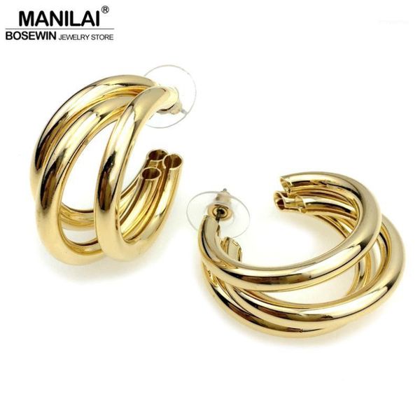 manilai unique design 3 layered metal tube geometric punk stud earrings for women fashion jewelry earring statement brincos1, Golden;silver
manilai unique design 3 layered metal tube geometric punk stud earrings for women fashion jewelry earring statement brincos1, Golden;silver