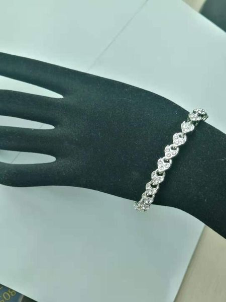 link, chain heart with crystal bracelet fashion jewelry, Black 
link, chain heart with crystal bracelet fashion jewelry, Black