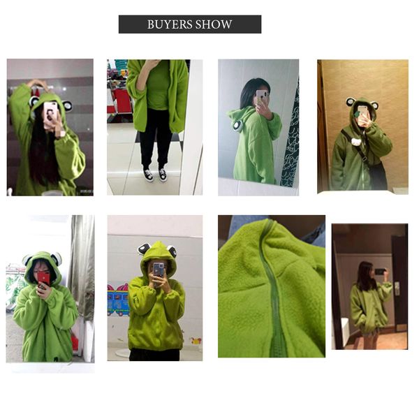 frog hoodie zipper plush comfort winter thicker chic cutey coat outwear korean hooded soft teens street jacket 2xlxl q1219, Black;white
frog hoodie zipper plush comfort winter thicker chic cutey coat outwear korean hooded soft teens street jacket 2xlxl q1219, Black;white