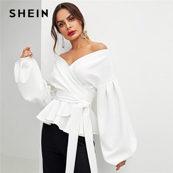 women's blouses & shirts shein white office lady elegant lantern sleeve surplice peplum off the shoulder solid blouse autumn women
women's blouses & shirts shein white office lady elegant lantern sleeve surplice peplum off the shoulder solid blouse autumn women