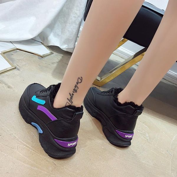 thick snow boots female 2020 new net red sports boots winter velvet cotton shoes muffin thick bottom leather 5.5cm, Black
thick snow boots female 2020 new net red sports boots winter velvet cotton shoes muffin thick bottom leather 5.5cm, Black