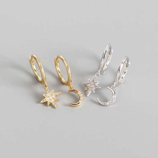 hoop & huggie ypay 100% genuine 925 sterling silver earrings for women female asymmetry small moon star pendant earring jewelry yme838, Golden;silver
hoop & huggie ypay 100% genuine 925 sterling silver earrings for women female asymmetry small moon star pendant earring jewelry yme838, Golden;silver