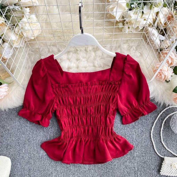 2020 summer korea fashion women vintage solid square collar puff sleeve blouse and blusas femininas elegante h4751, White
2020 summer korea fashion women vintage solid square collar puff sleeve blouse and blusas femininas elegante h4751, White