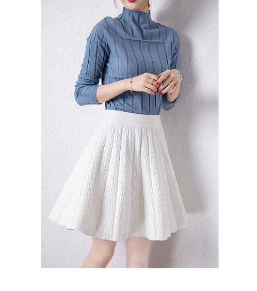 new 2021 a-line pleated knitted high waist mini skirt femme elegant jupe saia women summer white skirts 6i96, Black
new 2021 a-line pleated knitted high waist mini skirt femme elegant jupe saia women summer white skirts 6i96, Black