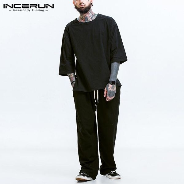 men's tracksuits mens chinese style sets incerun 3/4 sleeve round neck drawstring pants suits men solid color pockets streetwear s-5xl, Gray
men's tracksuits mens chinese style sets incerun 3/4 sleeve round neck drawstring pants suits men solid color pockets streetwear s-5xl, Gray
