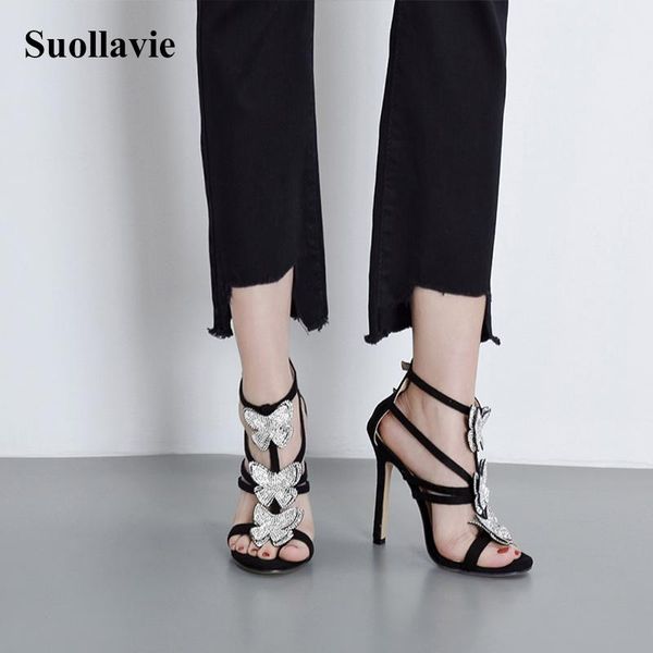 sandals brand designer women double buckle shoes for 2021 fashion crystal butterfly high heels cover heel peep toe, Black
sandals brand designer women double buckle shoes for 2021 fashion crystal butterfly high heels cover heel peep toe, Black