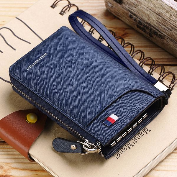 williampolo genuine leather key case wallet keychain organizer car key holder credit card cash purse khaki black blue claret lj200907, Red;blue 
williampolo genuine leather key case wallet keychain organizer car key holder credit card cash purse khaki black blue claret lj200907, Red;blue