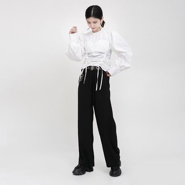 women's two piece pants [create more and "2021 autumn winter style versatile casual pendant sense straight slimming mopping the fl, White
women's two piece pants [create more and "2021 autumn winter style versatile casual pendant sense straight slimming mopping the fl, White