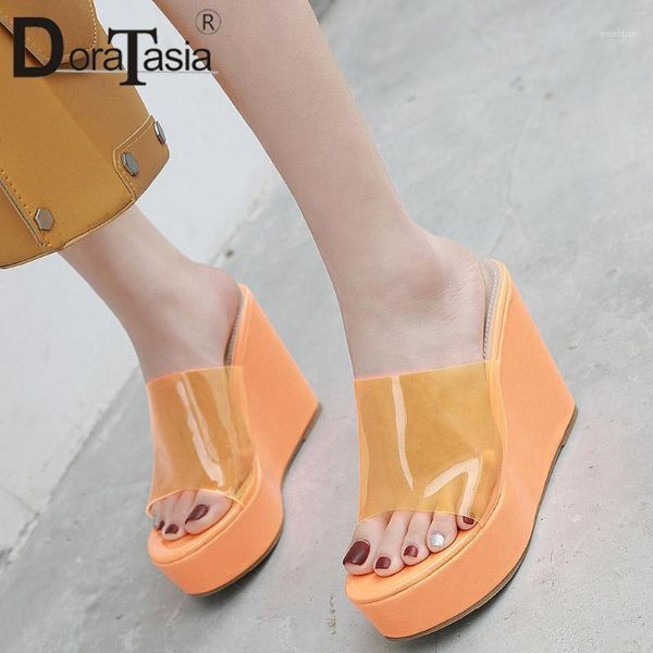 doratasia fashion female summer pvc sandals handmade wedges solid slippers women open toe platform shoes woman1, Black
doratasia fashion female summer pvc sandals handmade wedges solid slippers women open toe platform shoes woman1, Black