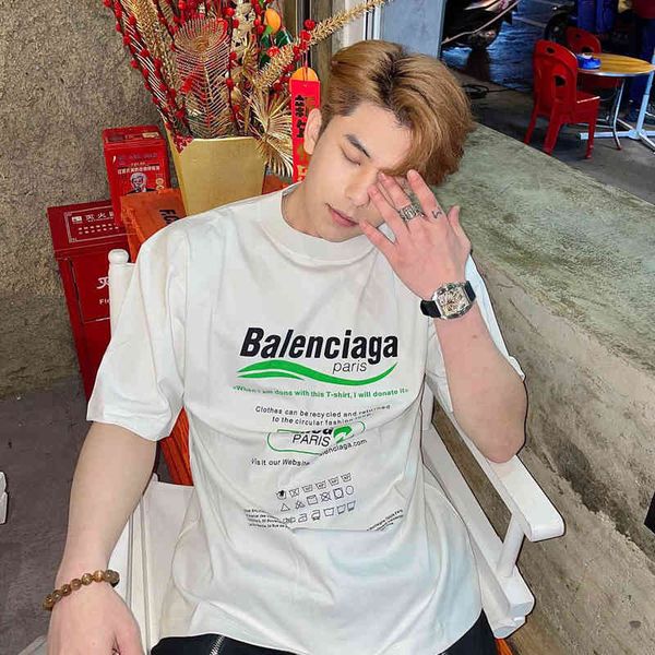balencaigas t shirt version 2022 spring and summer environmental wave short sleeve men's women's couple shirts tide br, White;black
balencaigas t shirt version 2022 spring and summer environmental wave short sleeve men's women's couple shirts tide br, White;black