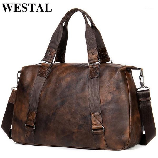 westal men's travel bag genuine leather luggage bag for men vintage traveling duffel durable cowhide weekend bags man large 11491
westal men's travel bag genuine leather luggage bag for men vintage traveling duffel durable cowhide weekend bags man large 11491