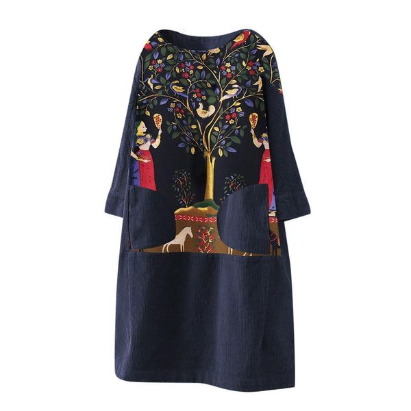 women vintage corduroy ethnic print patchwork long sleeve pockets loose dress plus size chiffon formal mother dresses, Black;gray
women vintage corduroy ethnic print patchwork long sleeve pockets loose dress plus size chiffon formal mother dresses, Black;gray