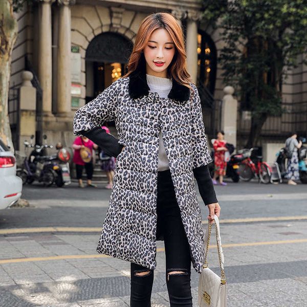 women's winter jacket leopard print long slim women parkas plus size casual turn down collar double breasted thick coat female, Black
women's winter jacket leopard print long slim women parkas plus size casual turn down collar double breasted thick coat female, Black