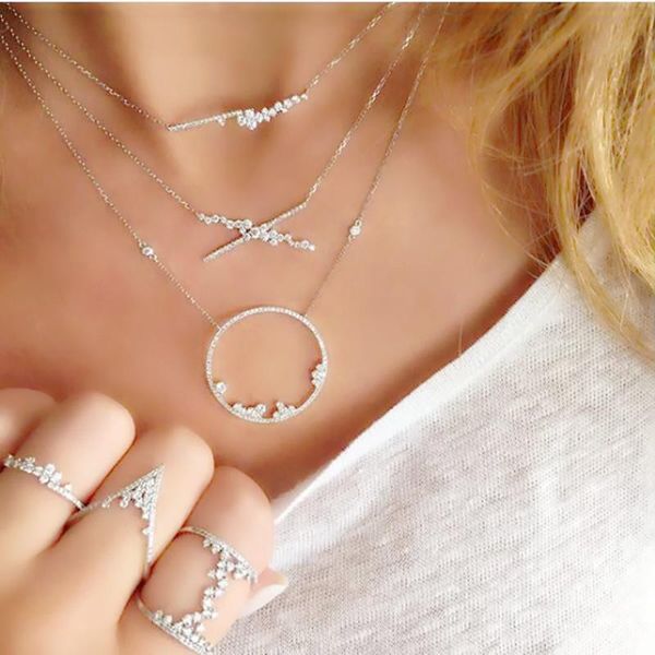 latest necklace with silver color cz round circle geometric simple fashion pendant necklaces for women statement jewelry gift
latest necklace with silver color cz round circle geometric simple fashion pendant necklaces for women statement jewelry gift