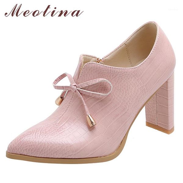 meotina high heels women shoes elegant bow thick high heels shoes zipper pointed toe pumps ladies spring pink black big size 421
meotina high heels women shoes elegant bow thick high heels shoes zipper pointed toe pumps ladies spring pink black big size 421