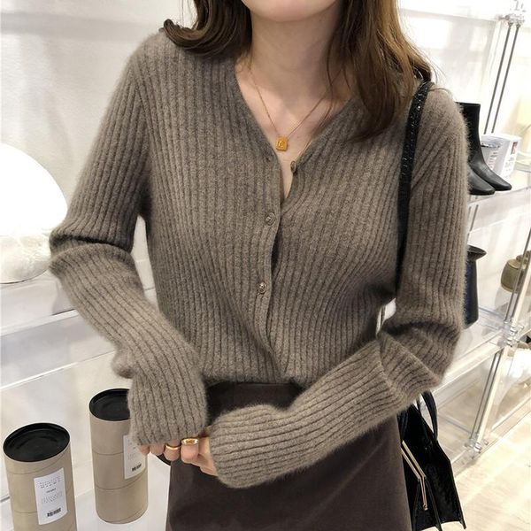 european and american trend women's v-neck long-sleeved cashmere knitted short cardigan fashion wild jacket wool sweater selling1, White
european and american trend women's v-neck long-sleeved cashmere knitted short cardigan fashion wild jacket wool sweater selling1, White