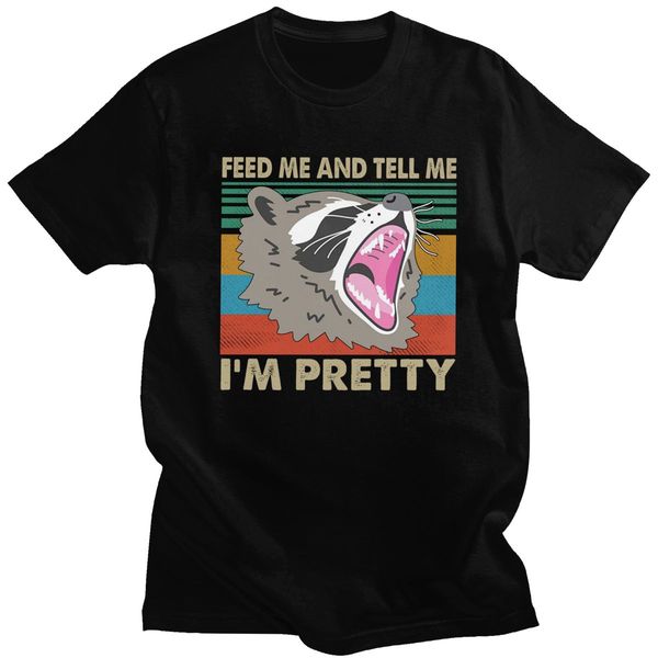 sport vintage feed me and tell me i'm pretty raccoon t shirt men short sleeve o-neck cotton t-shirt angry trash panda tee clothing
sport vintage feed me and tell me i'm pretty raccoon t shirt men short sleeve o-neck cotton t-shirt angry trash panda tee clothing