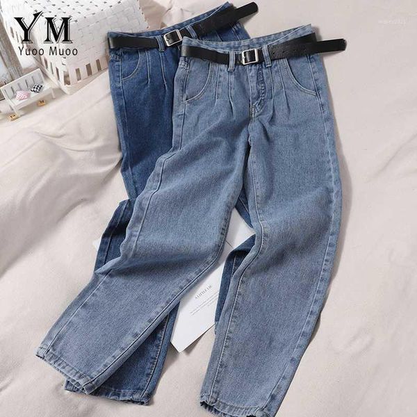 women's jeans yuoomuoo fashion all match for women 2021 casual autumn denim pants with belt high waist long blue trousers1
women's jeans yuoomuoo fashion all match for women 2021 casual autumn denim pants with belt high waist long blue trousers1