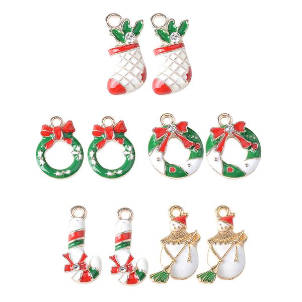 10 piece crystal enamel christmas jewelry making charms pendants findings for diy phone hanging decoration xmas ornament, Black
10 piece crystal enamel christmas jewelry making charms pendants findings for diy phone hanging decoration xmas ornament, Black