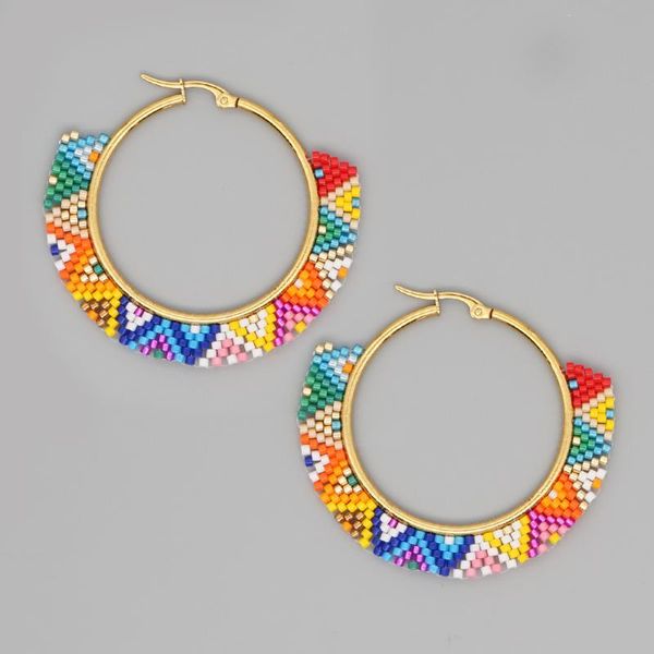 hoop & huggie go2boho stainless steel earrings miyuki beaded women jewelry 2021 trendy bohemian manufacturers pendientes gift, Golden;silver
hoop & huggie go2boho stainless steel earrings miyuki beaded women jewelry 2021 trendy bohemian manufacturers pendientes gift, Golden;silver