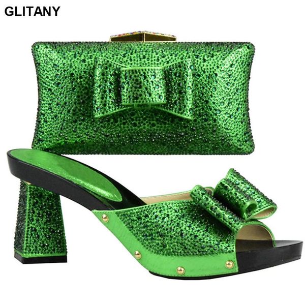 matching women shoes and bag set decorated with rhinestone african shoes with matching bag set green color italian party, Black
matching women shoes and bag set decorated with rhinestone african shoes with matching bag set green color italian party, Black