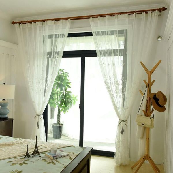 european embroidered floral tulle curtains for living room window home bedroom pure color voile drapes valances single panel
european embroidered floral tulle curtains for living room window home bedroom pure color voile drapes valances single panel