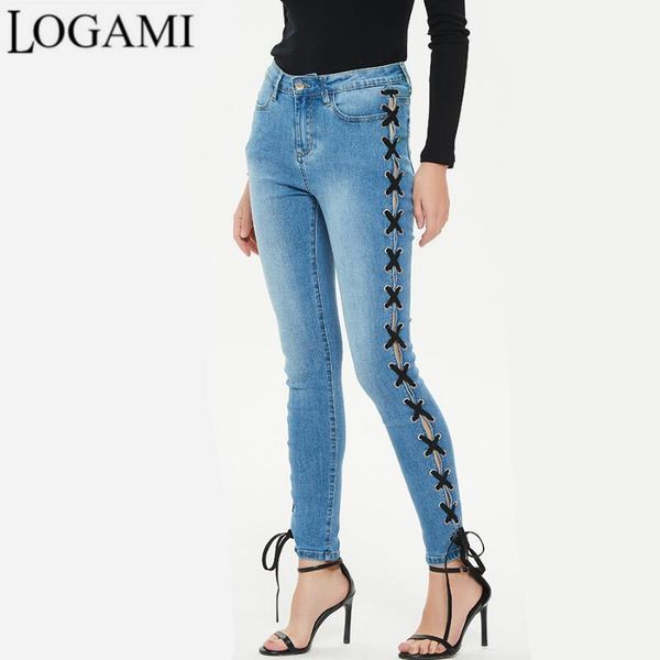 logami cross lace up jeans woman spring summer pencil denim pants for women mid waist slim jeans, Blue
logami cross lace up jeans woman spring summer pencil denim pants for women mid waist slim jeans, Blue