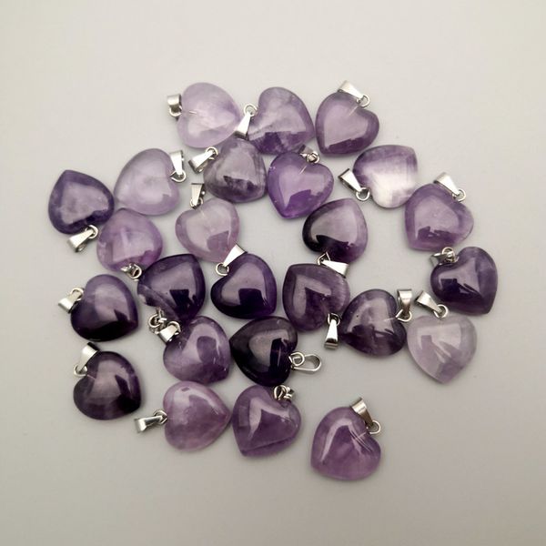 amethysts natural stone heart pendant necklace for jewelry making 15mm charm fashion accessories 36pcs q1113, Silver
amethysts natural stone heart pendant necklace for jewelry making 15mm charm fashion accessories 36pcs q1113, Silver