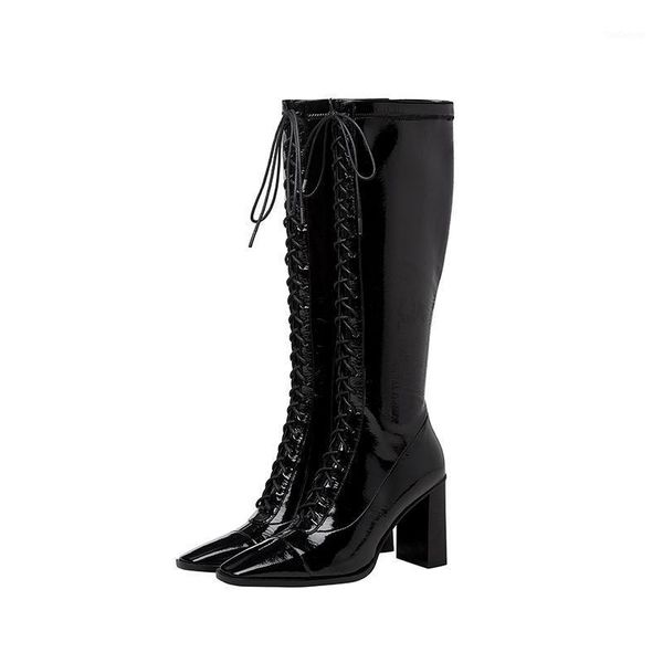 boots prova perfetto 2021 elegant lace-up woman genuine leather black motorcycle square heel fashion shoes sexy1
boots prova perfetto 2021 elegant lace-up woman genuine leather black motorcycle square heel fashion shoes sexy1