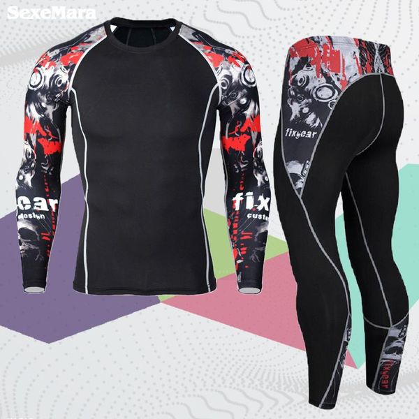 long sleeve men's sport suit compression sportswear set men thermal fitness clothing tracksuit for man, Black;blue
long sleeve men's sport suit compression sportswear set men thermal fitness clothing tracksuit for man, Black;blue