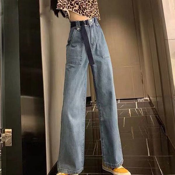 pockets high waist wide leg jeans with belt women streetwear straight mom jean femme blue cotton cargo pants streetwear
pockets high waist wide leg jeans with belt women streetwear straight mom jean femme blue cotton cargo pants streetwear