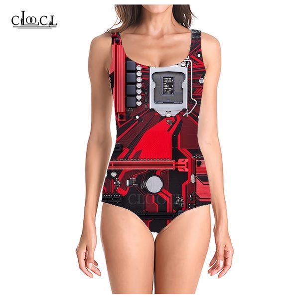 cloocl summer popular electronic chip 3d printed sleeveless women swimsuit fashion swimsuits beach casual one piece swimwear, White;black
cloocl summer popular electronic chip 3d printed sleeveless women swimsuit fashion swimsuits beach casual one piece swimwear, White;black