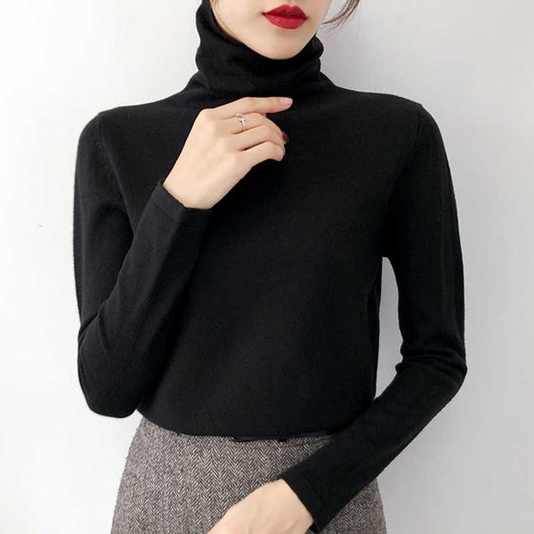 dudui high neck black bottoming sweater women's new 2019 foreign style thickened slim knit, White;black
dudui high neck black bottoming sweater women's new 2019 foreign style thickened slim knit, White;black