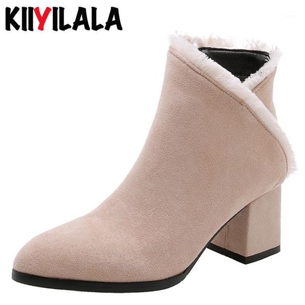 boots kiiyilala zipper flock leather snow women shoes short plush warm pointed toe booties fringe decoration woman boots1, Black
boots kiiyilala zipper flock leather snow women shoes short plush warm pointed toe booties fringe decoration woman boots1, Black