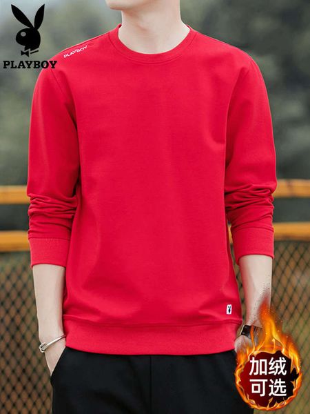 playboy sweater fashion brand benmingnian men's red plush autumn winter long sleeve trendy t-shirt, Black
playboy sweater fashion brand benmingnian men's red plush autumn winter long sleeve trendy t-shirt, Black