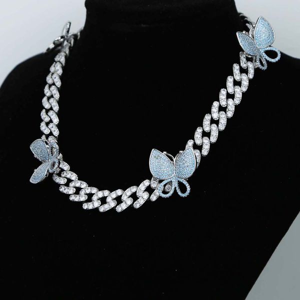 new arrived big heavy women cuban chain necklace iced out bling 5a 12mm cz cuban butterfly necklaces, Silver
new arrived big heavy women cuban chain necklace iced out bling 5a 12mm cz cuban butterfly necklaces, Silver