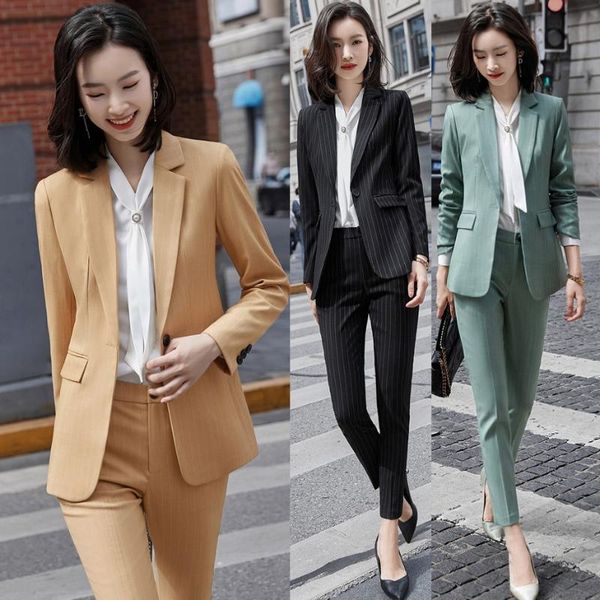 formal yellow blazer women business suits ladies pant and jackets sets work office uniform styles, White
formal yellow blazer women business suits ladies pant and jackets sets work office uniform styles, White