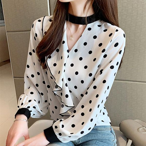 korean women blouses office lady polka dot blouse shirt woman chiffon blouses women long sleeve shirts blusas polka dot full, White
korean women blouses office lady polka dot blouse shirt woman chiffon blouses women long sleeve shirts blusas polka dot full, White