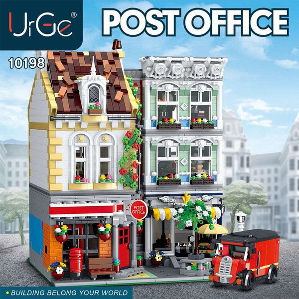 10198 Creator City Street View Series Brick Square Post Office Building Blocks Toys 2986 Pcs Bricks