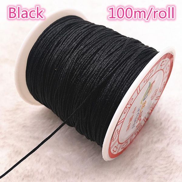 100m roll 0.8mm black nylon cord thread chinese knot macrame cord bracelet braided string diy tassels beading thread h jllxwm
100m roll 0.8mm black nylon cord thread chinese knot macrame cord bracelet braided string diy tassels beading thread h jllxwm