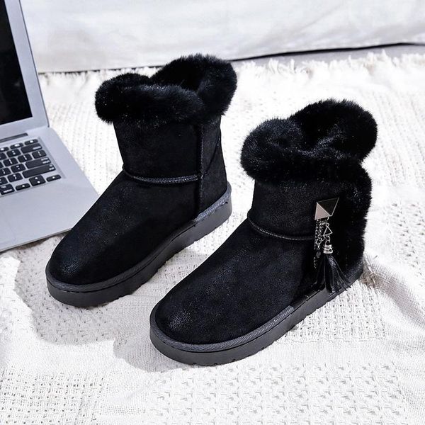 fashion tassel plus velvet middle snow boots women casual plus size 35-41 platform non-slip flat boots winter thicken warm, Black
fashion tassel plus velvet middle snow boots women casual plus size 35-41 platform non-slip flat boots winter thicken warm, Black