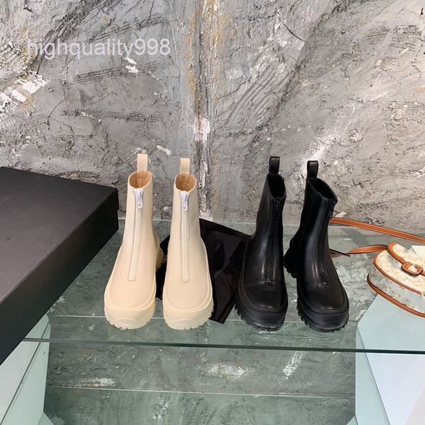 boots high end front zipper thick bottom middle tube short boots women's heel martin british leather chelsea single, Black
boots high end front zipper thick bottom middle tube short boots women's heel martin british leather chelsea single, Black