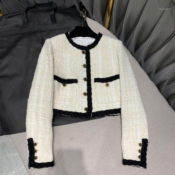 stripes chain patchwork runway short design jacket for women new autumn o-neck single breasted retro wool blends tweed coat1, Black
stripes chain patchwork runway short design jacket for women new autumn o-neck single breasted retro wool blends tweed coat1, Black