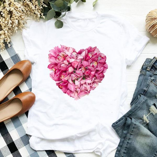 women lady floral flower elegant girl heart fashion print ladies t tee womens shirt clothes tshirt female graphic t-shirt, White
women lady floral flower elegant girl heart fashion print ladies t tee womens shirt clothes tshirt female graphic t-shirt, White